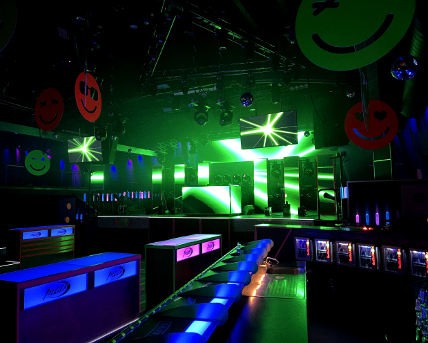 Lichtinstallation Eventlocation